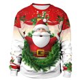 thumbnail image 3 of Sudadera navideña de Nochevieja de Papá Noel para hombre y mujer, suéter navideño feo con estampado 3D novedoso, jersey para parejas, jersey para fiestas navideñas, 3 of 5