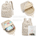 thumbnail image 2 of 3pcs Backpack with Insulated Lunch Box, Lightweight Corduroy Schoolbag Set, Pencil Pouch, 2 of 7