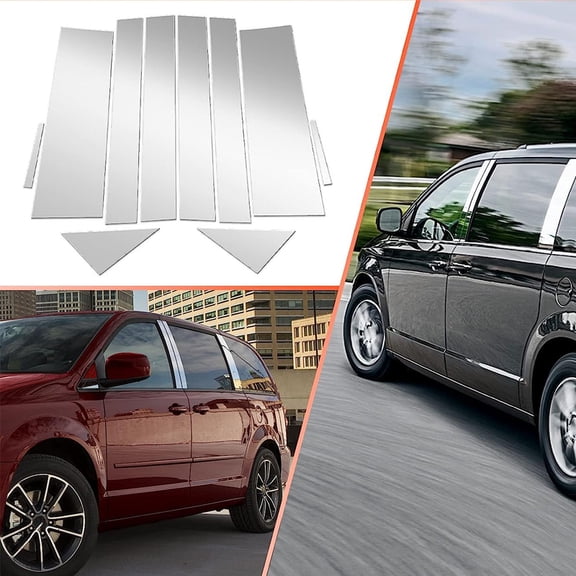 Possbay Window Pillar Posts Door Side Trim Covers Chrome Fit For Dodge Grand Caravan 2008-2020