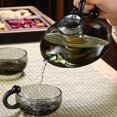 thumbnail image 4 of Hyasfey Glass Tea Pot with Removable Tea Brewer Filtration Heat Resistant Glass Teapot for Loose Leaf Tea Stove Microwave Safe BPA-Free Tea Infuser Pitcher, 4 of 8