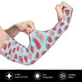 thumbnail image 2 of Kdxio Strawberries Print UV Sun Protection Arm Sleeves - Tattoo Cover Up - Basketball Arm Sleeve UPF 50 Cooling for Men Women, 2 of 7