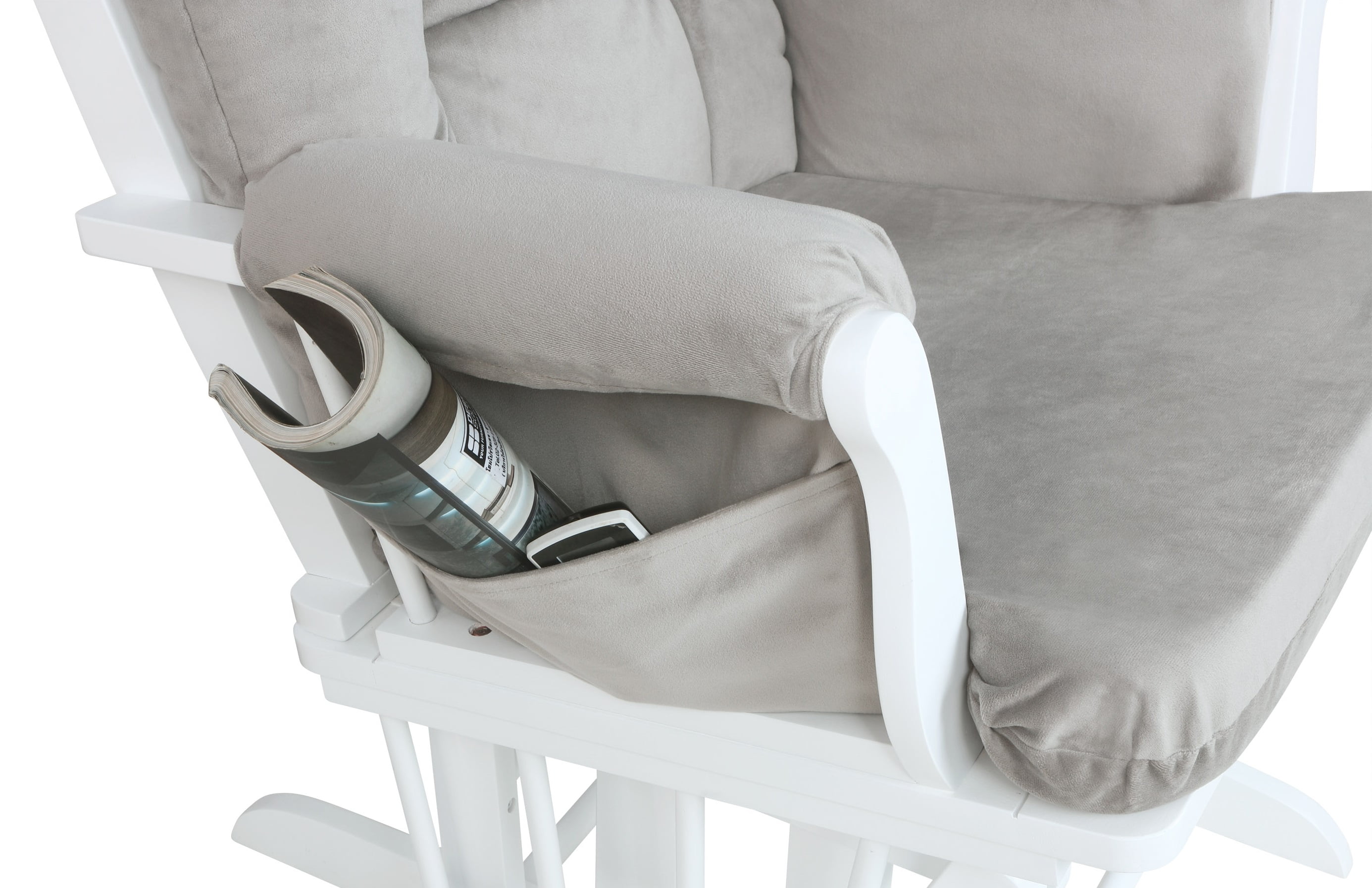 AFG Baby Furniture Alice Glider Chair Replacement Cushions Set, Gray