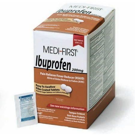 Medique Medi-First Ibuprofen Tablets,200mg, ( 125 x 2s)-Box of 250