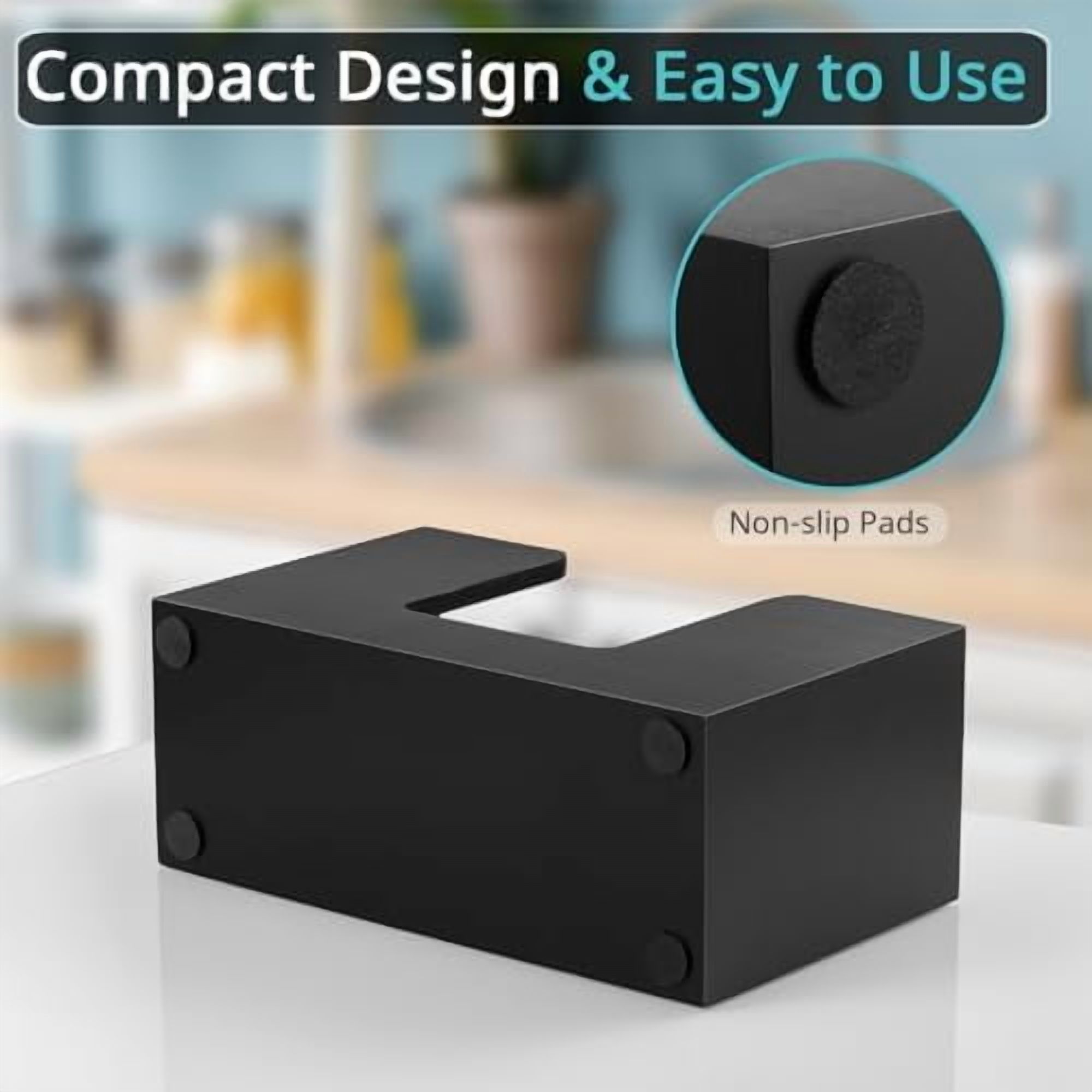 Countertop Hand Towel Dispenser - Wooden Paper Towel Holder for Bathroom, Kitchen & Toilet, Folds C/Z/Trifold