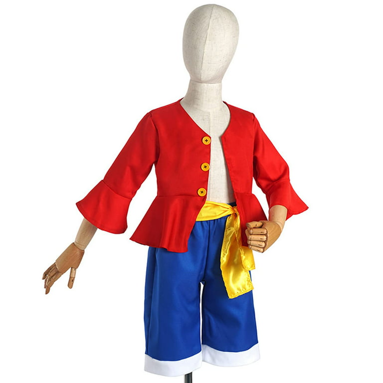 One Piece Monkey D. Luffy Cosplay Costume With Captain Hat