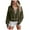 Army Green, variant on GEWSEY Women's 2025 Fall Hooded Sweatshirts Long Sleeve Half Zip Cropped Hoodies Pullover Winter Fashion Clothes (Brown, 3XL)