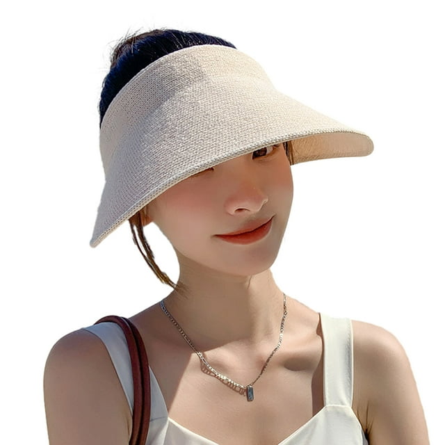 Sombreros de visera solar de ala ancha plegables para mujer, gorra de golf, sombrero de sol de playa para mujer, sombrero de sol de viaje UV para mujer, ala ancha