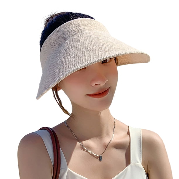 Sombreros de visera solar de ala ancha plegables para mujer, gorra de golf, sombrero de sol de playa para mujer, sombrero de sol de viaje UV para mujer, ala ancha