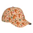 thumbnail image 3 of Kdxio Unisex Squirrel And Mushroom Pattern Baseball Cap Unisex Washed Classic Adjustable Hat, 3 of 8