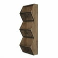 thumbnail image 2 of Kate and Laurel Burdock Rustic Wood and Metal Wall Vertical Storage Pockets, Brown, 2 of 4