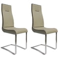 thumbnail image 3 of Black Dining Chair with Brushed Stainless Steel Set of 2, 3 of 5