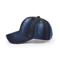 thumbnail image 6 of Denim Baseball Cap, Unisex Sport Hat Casual Women Men Sun Hat Outdoor Cowboy Cap Dilapidated Design Navy Blue, 6 of 6