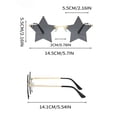thumbnail image 3 of Star Shaped Sunglasses Fashion Rimless Pentagram Eyewear for Party Festival Costume Accessory Gray, 3 of 7