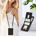 thumbnail image 6 of for Samsung Galaxy Z Flip 7 Case with Card Holder Kickstand Crossbody Strap, PU Leather Wallet Case with Magnetic Closure Heavy Duty Protective Flip Cover for Z Flip 7 for Men Women, Black, 6 of 9
