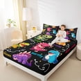 thumbnail image 4 of jejeloiu 3D Cartoon Dinosaur Full Size Sheets,Multicolor Cute Dino Bed Sheets For Kids 4pcs, 4 of 7