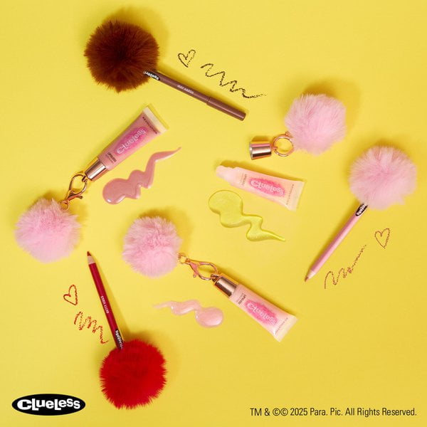 Revolution x Clueless Lip Gloss Keychain Cher Shimmer Pink