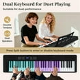 thumbnail image 2 of Resenkos 61-Key Foldable Full-Size Electronic Keyboard with MIDI & Split Function - Black, 2 of 8