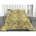 thumbnail image 2 of Ambesonne Magnolia Quilted Bedspread Set 3 Pcs, Butterfly and Blooms Print, Twin, Charcoal Grey Pale Green, 2 of 4