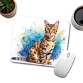thumbnail image 3 of Bengal Cat Watercolor Style Mouse Pad Low Profile Gaming Mat, 3 of 7