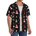 thumbnail image 2 of Fotbe Christmas Tree and Gold Socks Camisa Estampada de Manga Corta para Hombre, Casual de Verano, Estilo Playero, Sin Arrugas-Large, 2 of 5