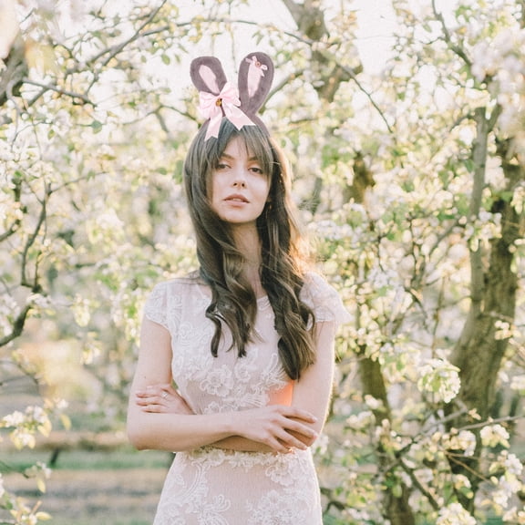 MLINS Plush Bowknot Rabbit Ear Headdress Easter Party Hair Clasp Bunny Ear Headwear