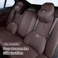 thumbnail image 4 of Cojín de asiento de coche transpirable con reposacabezas y cojín lumbar para Mercedes Benz Clase ABCE W201 W210 W108 W205 W203 C180 C300 W124 W177, 4 of 5