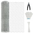 thumbnail image 1 of Galvanized Hexagonal Wire Mesh Garden Fence for Poultry & Pets - 35cm x 5m, 1 of 6