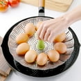 thumbnail image 4 of Foldable Mesh Steamer Basket with Removable Handle, Stainless Steel Vegetable & Fruit Colander, 4 of 7