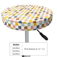 thumbnail image 4 of Susaid Colorful Checkered 1 Print Elastic Bar Stool Cover Personalized Washable Stool Cover for Barbershop Home Bar Kitchen-12 inch, 4 of 7