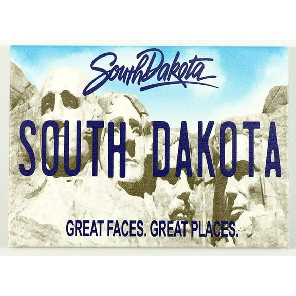 South Dakota License Plate Fridge collector's Souvenir Magnet 2.5" x 3.5"