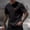 Black, variant on Klisyaur Men Short Sleeve Tops Casual Fashion Loose Crewneck Textured Shirt Summer Dressy Shirts