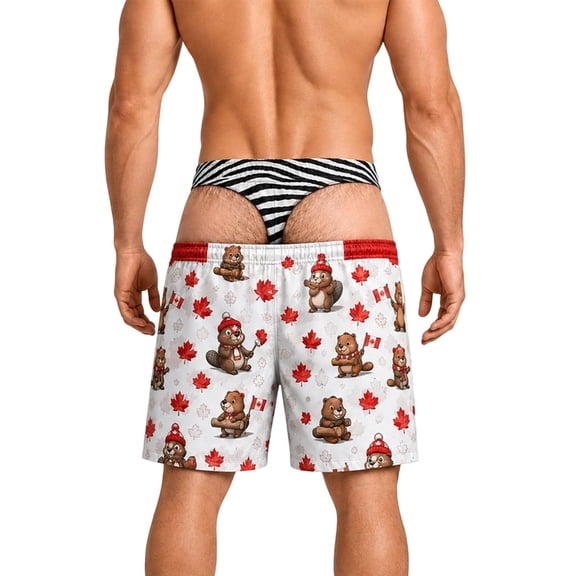 Swim Trunks The Novelty Prank Swim Trunks Mens Funny 3D Hairy Legs Fake Briefs Beach Swim Trunks Shorts for Men Gag Gifts