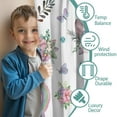 thumbnail image 3 of Blackout Kids Curtains,White Unicorn Floral Pattern Childrens Insulated Curtains Set Of 2,Bedroom Essentials,Toddler Room Decor 42"x54", 3 of 5