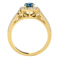 thumbnail image 2 of Aonejewelry 1.35 Carat Ttw Halo Black Diamond Engagement Ring Crafted In 14k Solid Yellow Gold, 2 of 3