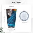 thumbnail image 4 of KLL Modern Style Blue Parrot Print 40oz Stainless Steel Insulated Car Cup with Spillproof Lid - Keep Your Drink Hot or Cold on the Go-Straw Three-piece Set, 4 of 8