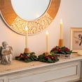 thumbnail image 3 of Blosmon Small Candle Rings Wreath 12 Pcs Mini Artificial Burgundy Peony Eucalyptus Candle Ring for Wedding Centerpiece Kitchen Dinning Table Candlestick Candle Holders Decor, 3 of 6