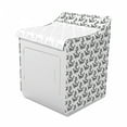 thumbnail image 2 of Anchor Washer Cover, Marine on Anchor Hipster Sailings, Suitable for Dryer and Washing Machine, 29" x 28" x 40", Charcoal Grey Pale Grey, by Ambesonne, 2 of 3