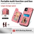 thumbnail image 3 of Phone Case for iPhone 11 6.1 Wallet Cover with Screen Protector and Wrist Strap Lanyard RFID Credit Card Holder Ring Stand Cell Accessories iphone11case iPhone11 i Phone11 11s XI 11R Women Men Pink, 3 of 13