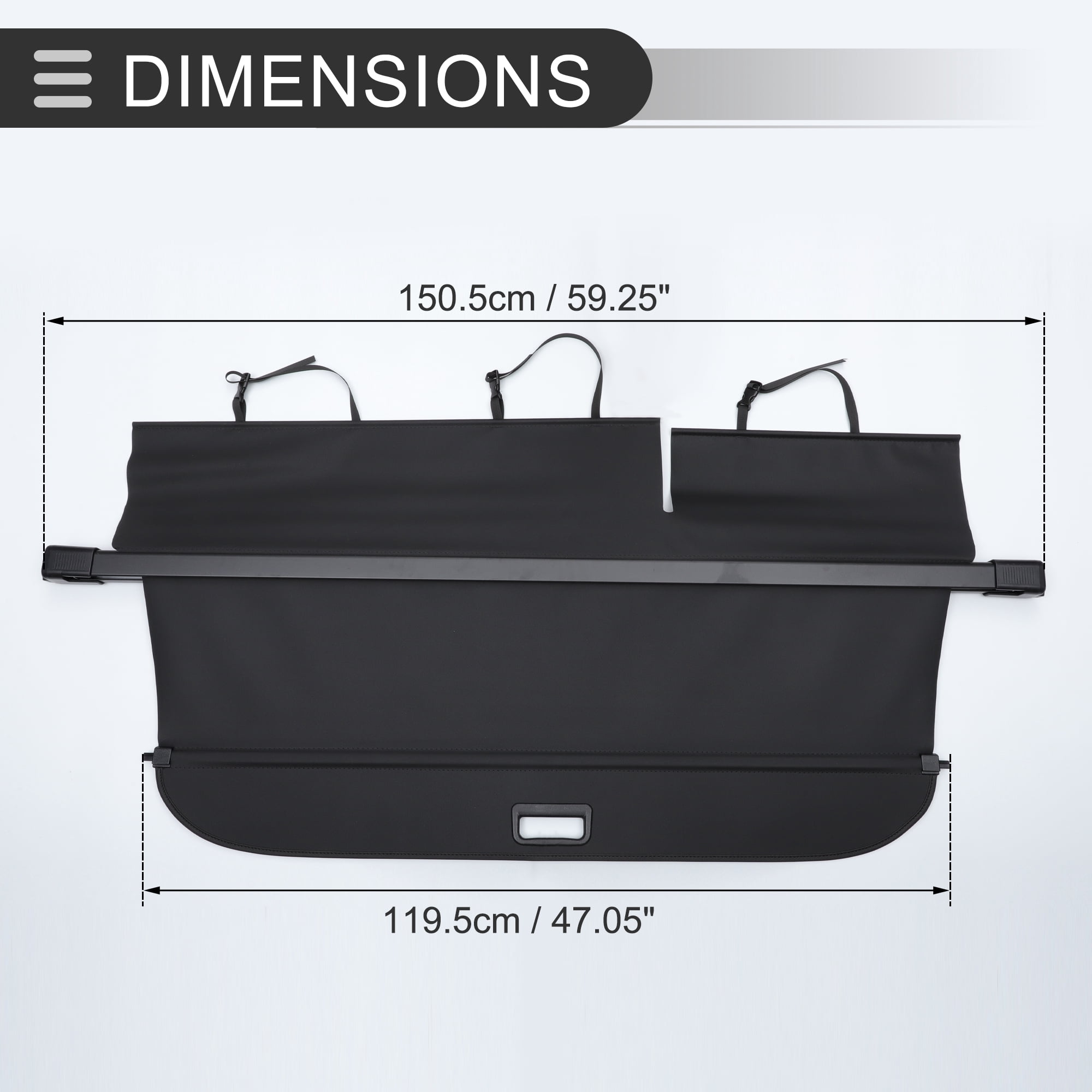 Unique Bargains Retractable Cargo Cover for Audi Rear Trunk Parcel Shield Shade Black