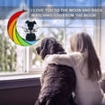 thumbnail image 2 of HNZXIB Black Dog on Moon Rainbow Bridge Sun Catcher Hanging Suncatcher Acrylic Dog Memorial Ornament, 2 of 6