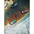 thumbnail image 2 of Aldridge, Ashley 15x18 Black Modern Framed Museum Art Print Titled - Rocky River Bank with Boats II, 2 of 4