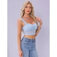 thumbnail image 4 of DARING DIVA Women Summer Sleeveless Trendy Y2K Going Out Cropped Tank S Blue, 4 of 6