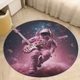 thumbnail image 5 of Space Astronaut Round Small Area Rug, Print Non Slip Washable Floor Mat, Soft Throw Rug for Living Room, Powder Room Entryway, Bathroom, Bedside, 5 of 7