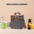 thumbnail image 4 of TACILIP Large Capacity Waterproof Double-layer Insulated Bag Insulation and Freshness Clashing Color Picnic Bag Multifunctional Outdoor Handbag, Kitchen Organization, 4 of 6