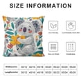 thumbnail image 6 of ARISTURING Cartoon Cute Koala Throw Pillow Covers Pillow Cases Square Decorative Pillow Covers Soft Cushion Covers for Couch Sofa Bed Home Farmhouse Living Room Decoration Pillowcases  2pcs, 6 of 6