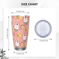 thumbnail image 4 of Goofa Rabbit So Cute for 20 oz Skinny Tumbler Stainless Steel Coffee Mug Slim Vacuum Insulated Travel Cup Car Cup-Straw Three-piece Set, 4 of 8