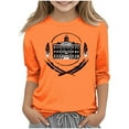 thumbnail image 2 of Auroural Children's Long Sleeve Tops Boys' And Girls' Orange Festival Casual Originality Printed 3/4 Sleeve Round Neck Top Suit For 3-12 Years Orange 11 Years, 2 of 6