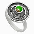 thumbnail image 3 of Copper Green Turquoise - Arizona 925 Sterling Silver Ring s.8 Jewelry R-1439 SDR244330, 3 of 5