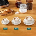 thumbnail image 5 of Vancasso 2.5 oz Coffee Mug Sets of 6, Stackable Espresso Cups with Saucers & Metal Stand, Ceramic Cappuccino Cups for Espresso, Tea, White, 5 of 10