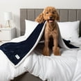 thumbnail image 6 of PetAmi Waterproof Dog Blanket for Small Medium Dog Puppy Cat Throw for Couch Cover Leakproof Protection, Sherpa Fleece, Reversible Soft Washable 29x40 Navy Blue, 6 of 9
